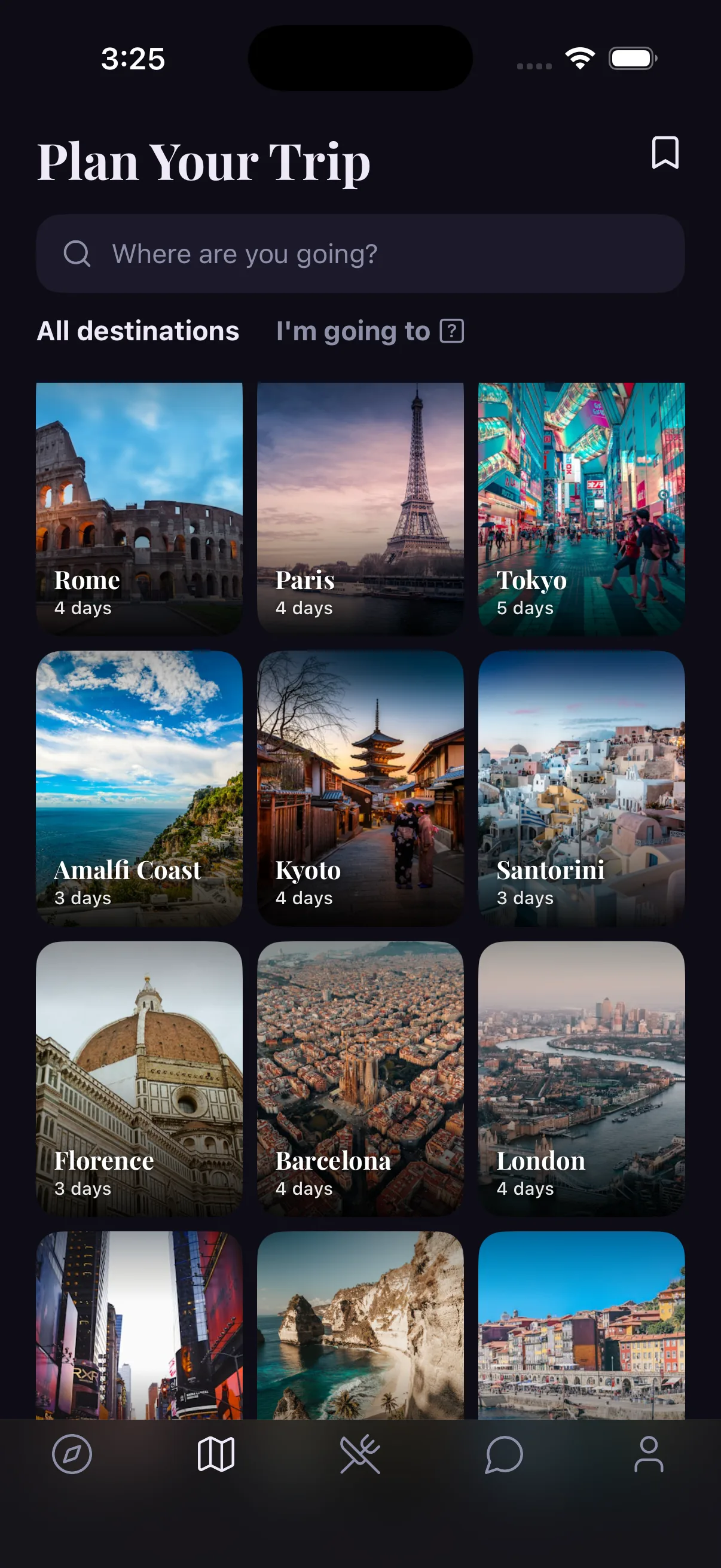 Browse curated itineraries